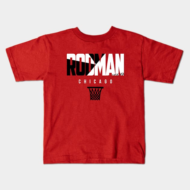 Rodman Chicago Basketball Kids T-Shirt by funandgames